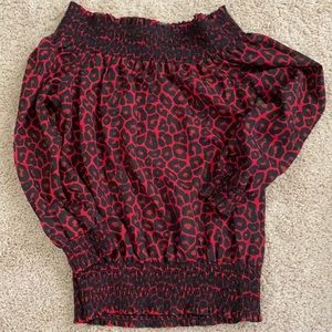Michael Kors red/black top
